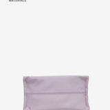 Satin women's crossbody bag in lavender recycled materials