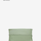 Women's satin crossbody bag in recycled materials, green