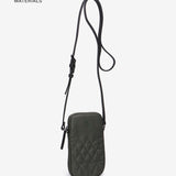 Women's mobile phone bag made from recycled materials, green