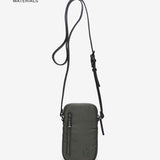 Women's mobile phone bag made from recycled materials, green