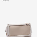 Women's bowling bag in beige recycled materials