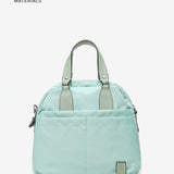 Women's bowling bag in green recycled materials