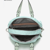 Women's bowling bag in green recycled materials