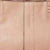 Women's shopper bag in beige leather