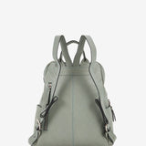 Women's backpack in green die-cut leather