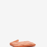 Women's wallet in orange die-cut leather