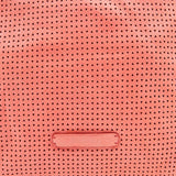 Women's hobo bag in coral die-cut leather