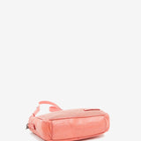 Women's crossbody bag in coral perforated leather