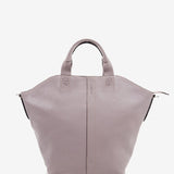 Women's shopper bag in lavender leather