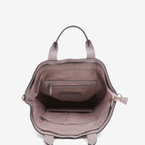 Women's shopper bag in lavender leather