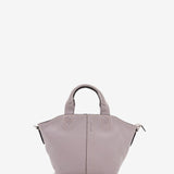 Small women's shopper bag in lavender leather