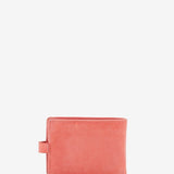 Women's card holder in coral die-cut leather