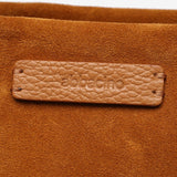 Suede shoulder bag in cognac