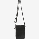 Bolso para el móvil de malla metálica en negro