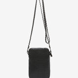 Bolso para el móvil de malla metálica en negro