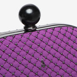 Purple party clutch