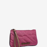 Toiletry bag in recycled materials and fuchsia padding