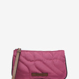 Toiletry bag in recycled materials and fuchsia padding