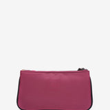 Toiletry bag in recycled materials and fuchsia padding