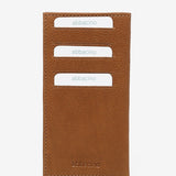 Große Geldbörse aus silbernem Leder.