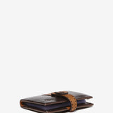 Tarjetero en piel bicolor bronce