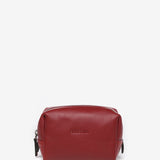 Medium red leather toiletry bag