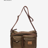 Green recycled material shoulder bag