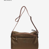 Green recycled material shoulder bag