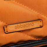 Shoulder bag in recycled and padded materials amber