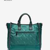 Bolso shopper en materiales reciclados verde