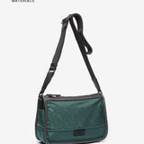Green recycled material shoulder bag