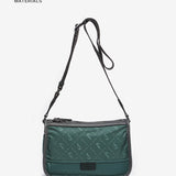 Green recycled material shoulder bag