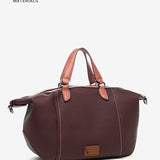 Bolso bowling en materiales reciclados burdeos