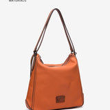 Zaino in materiale riciclato color cognac