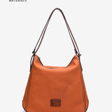 Zaino in materiale riciclato color cognac