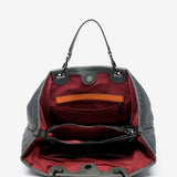 Bolso de mano grande de nylon en gris