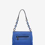 Bolso de hombro de nylon en azul