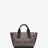 Brown tweed shopper bag