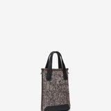 Braune Tweed-Handtasche