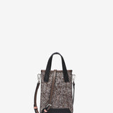 Braune Tweed-Handtasche