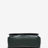 Small patent leather crossbody bag in green