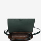 Small patent leather crossbody bag in green