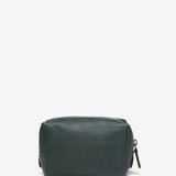 Medium green leather toiletry bag