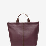 Bolso shopper grande en piel morada