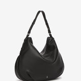 Bolso hobo de piel en negro