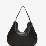 Bolso hobo de piel en negro