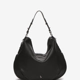 Bolso hobo de piel en negro
