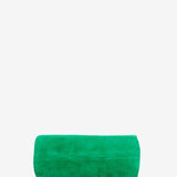 Suede shoulder bag in green