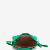 Suede shoulder bag in green