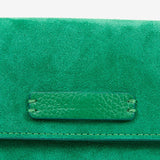 Bandolera mini de ante en verde